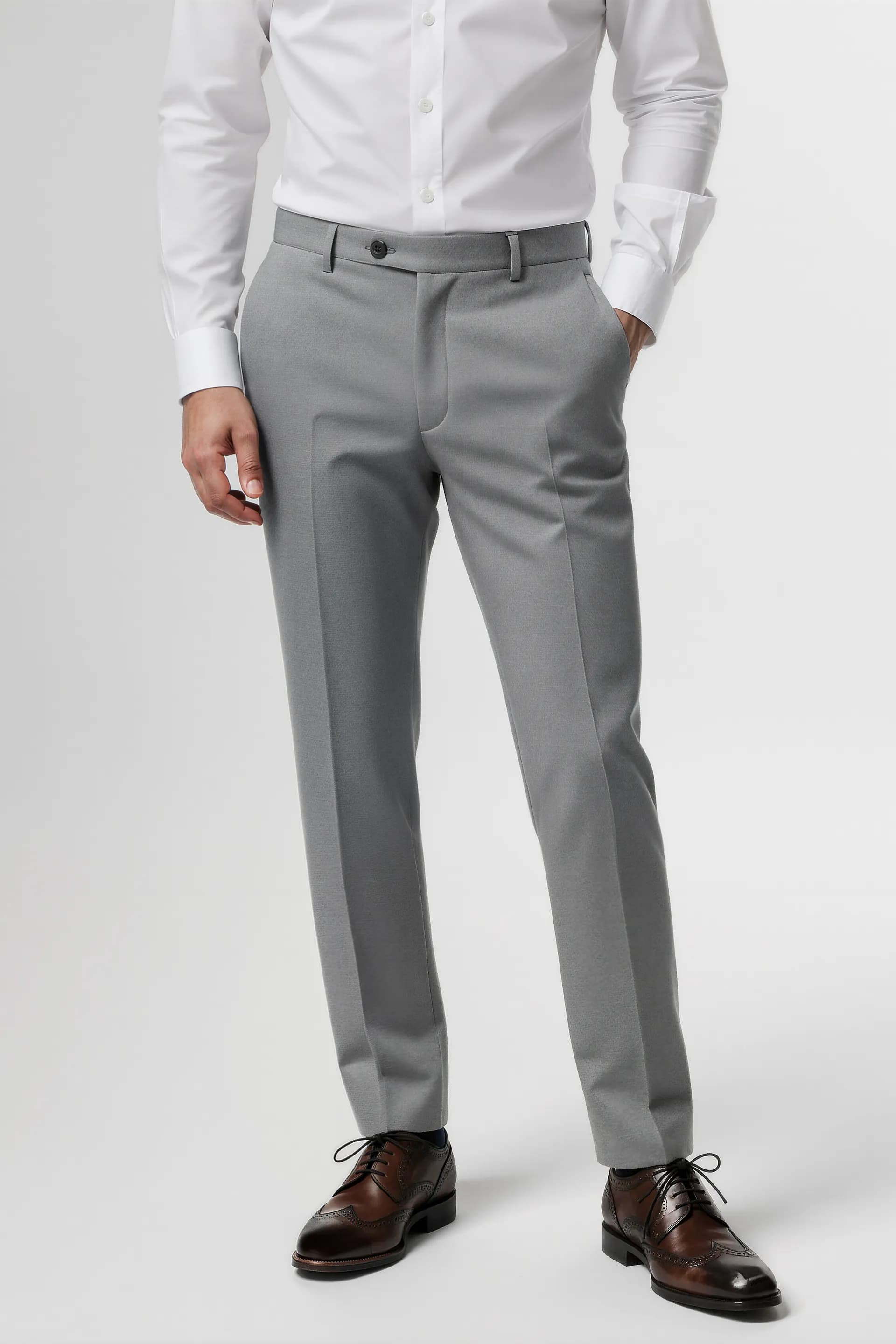 Gray Premium Wool Pants