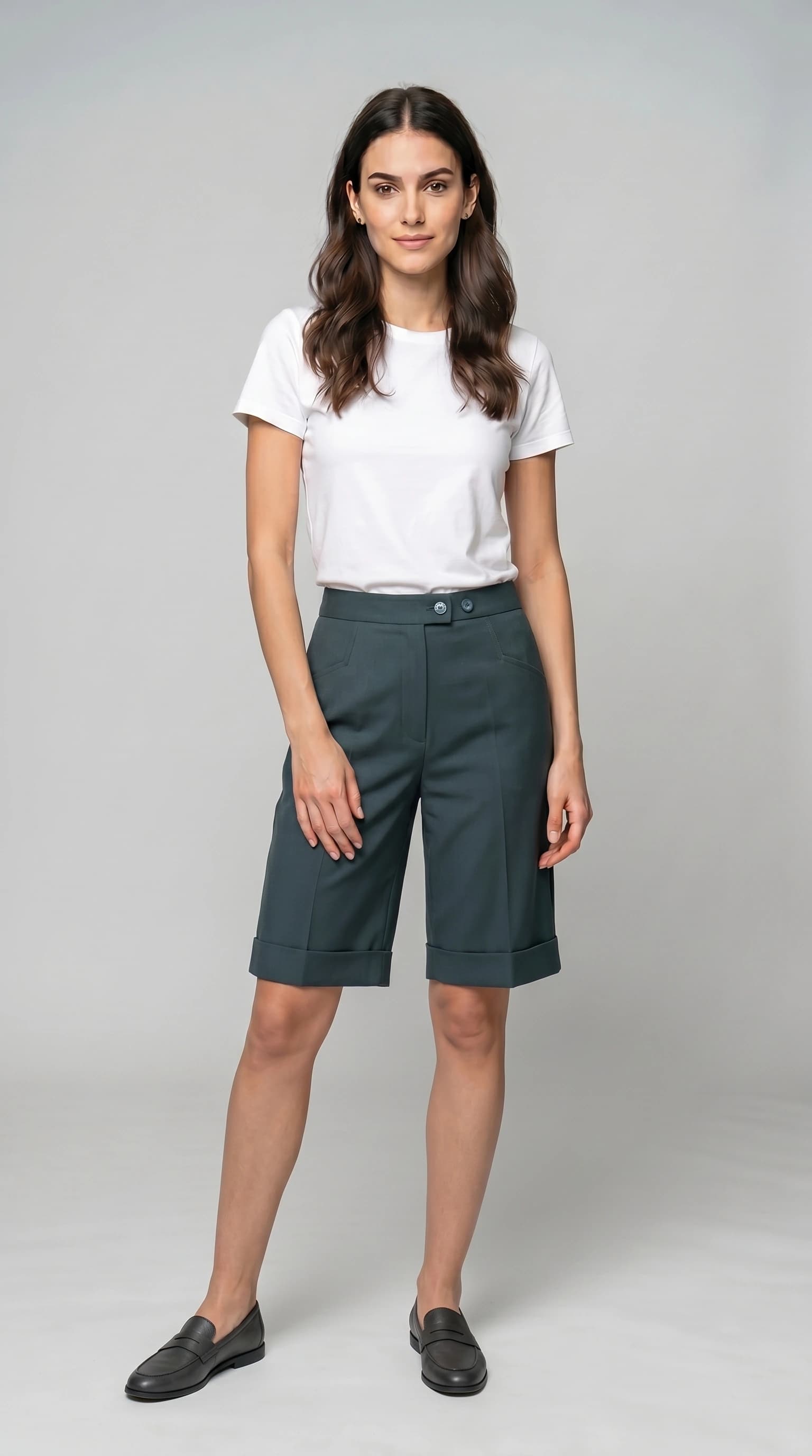 Asymmetric Waist Shorts