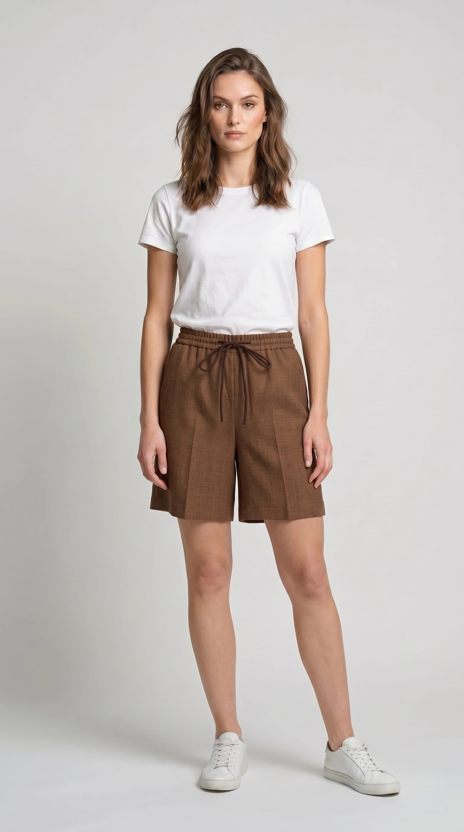 Women's Textured Drawstring Shorts
