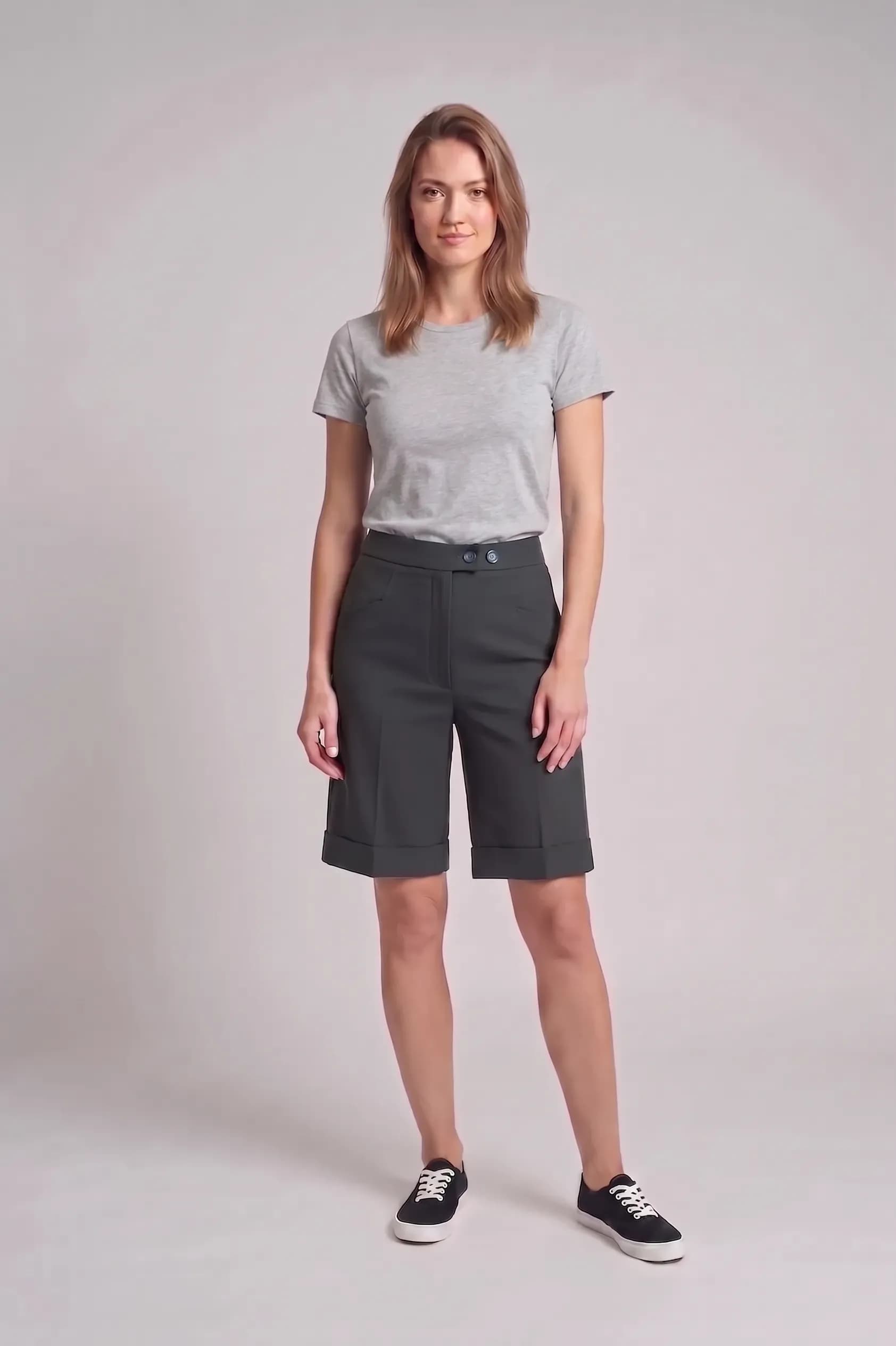 Asymmetric Waist Shorts
