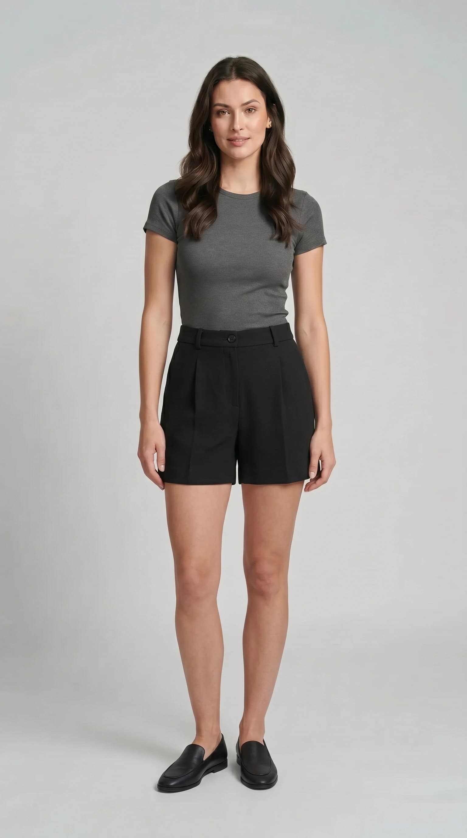 Merino Wool Pleatless Shorts