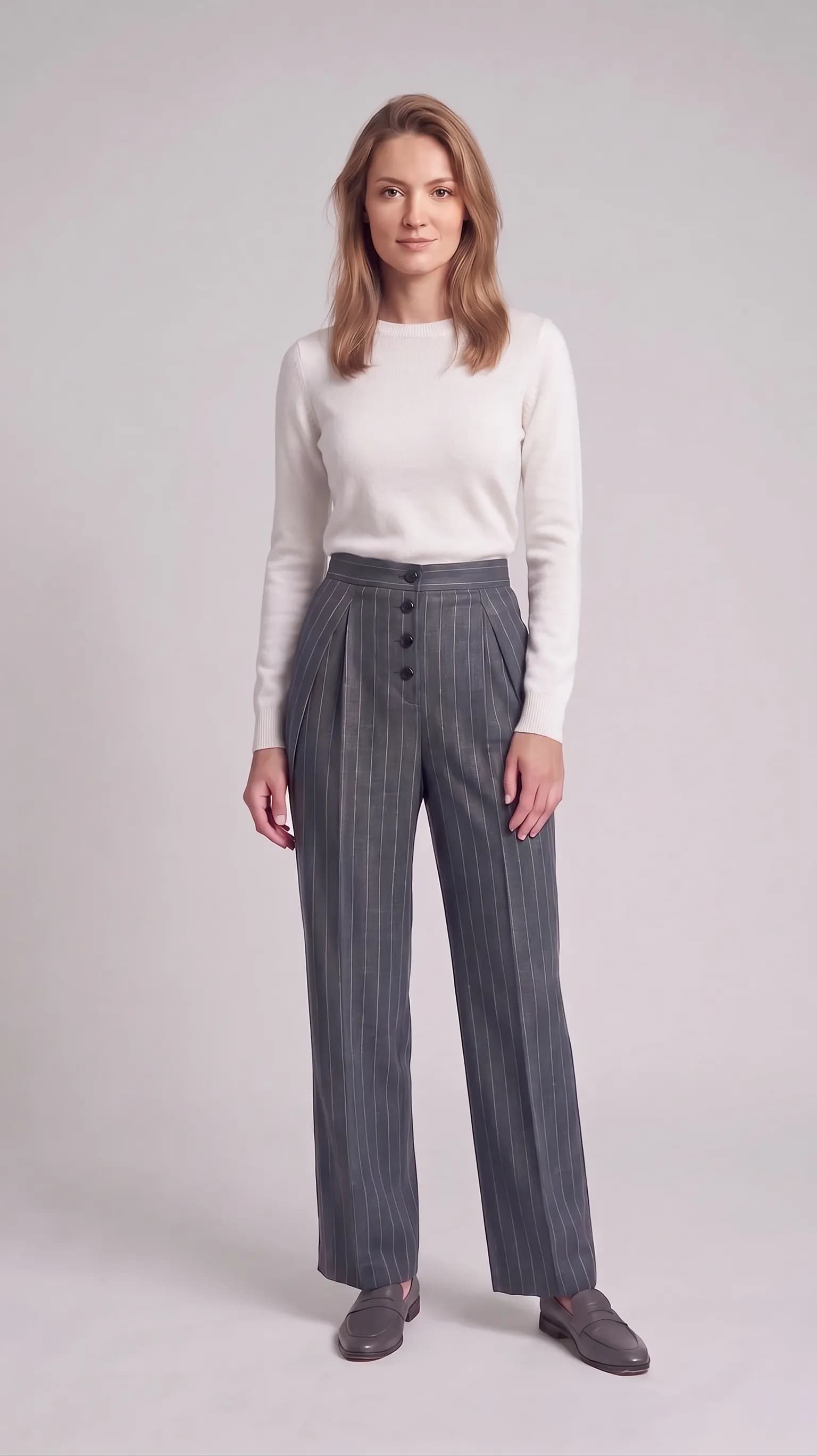 Single Pleat Wool Trousers